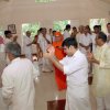 Devotees around Poojya Swamji during Naama-Sankeertana chanting